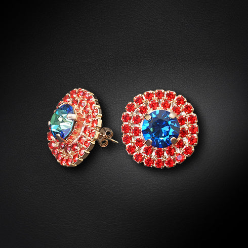 Auskarai "Andrea (Bermuda Blue)" su Swarovski™ kristalais